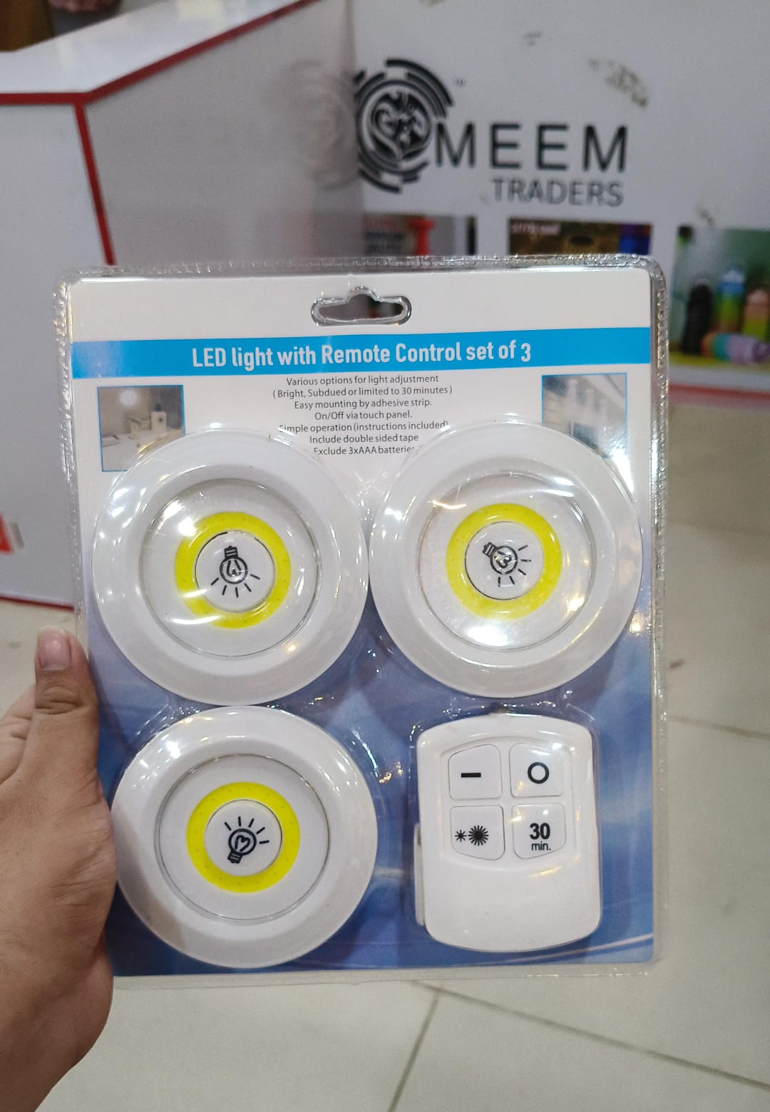 Wireless LED Puck Lights with Remote Control – Set of 3 - alternate view 4