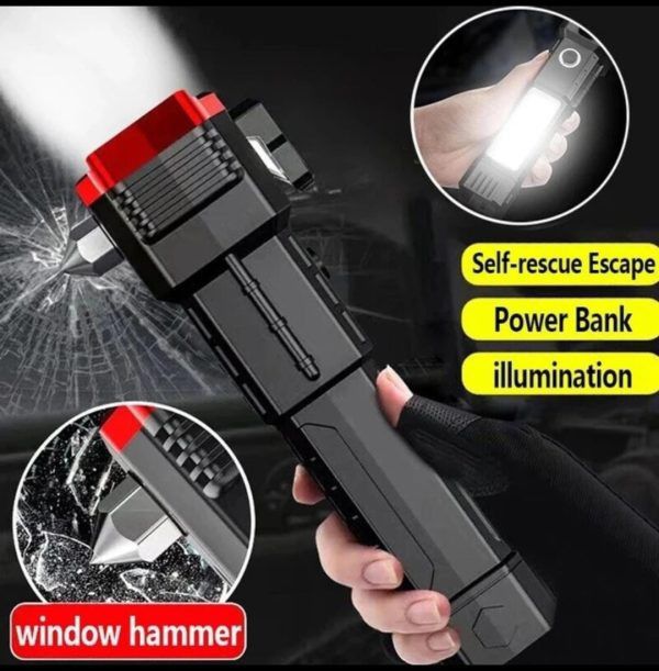 Emergency Safety Tool – Window Breaker, Seatbelt Cutter & LED Flashlight - alternate view 3