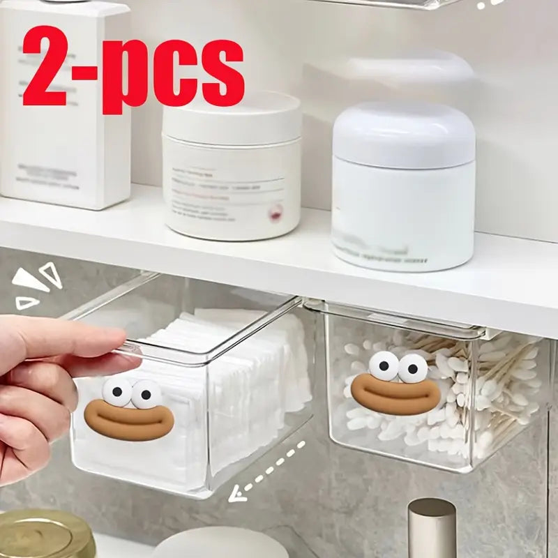 Wall-mounted Self-adhesive Cosmetic Organizer (2 Pcs)