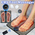 Electric Foot Massage Pad in use