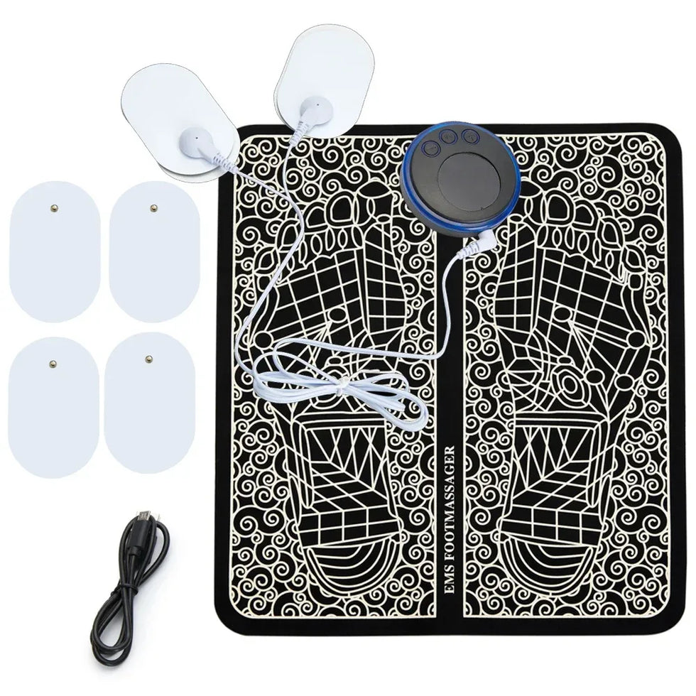 Electric Foot Massage Pad package contents