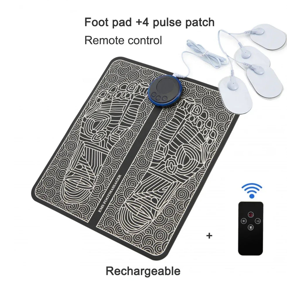 Electric Foot Massage Pad controller and pulse patches