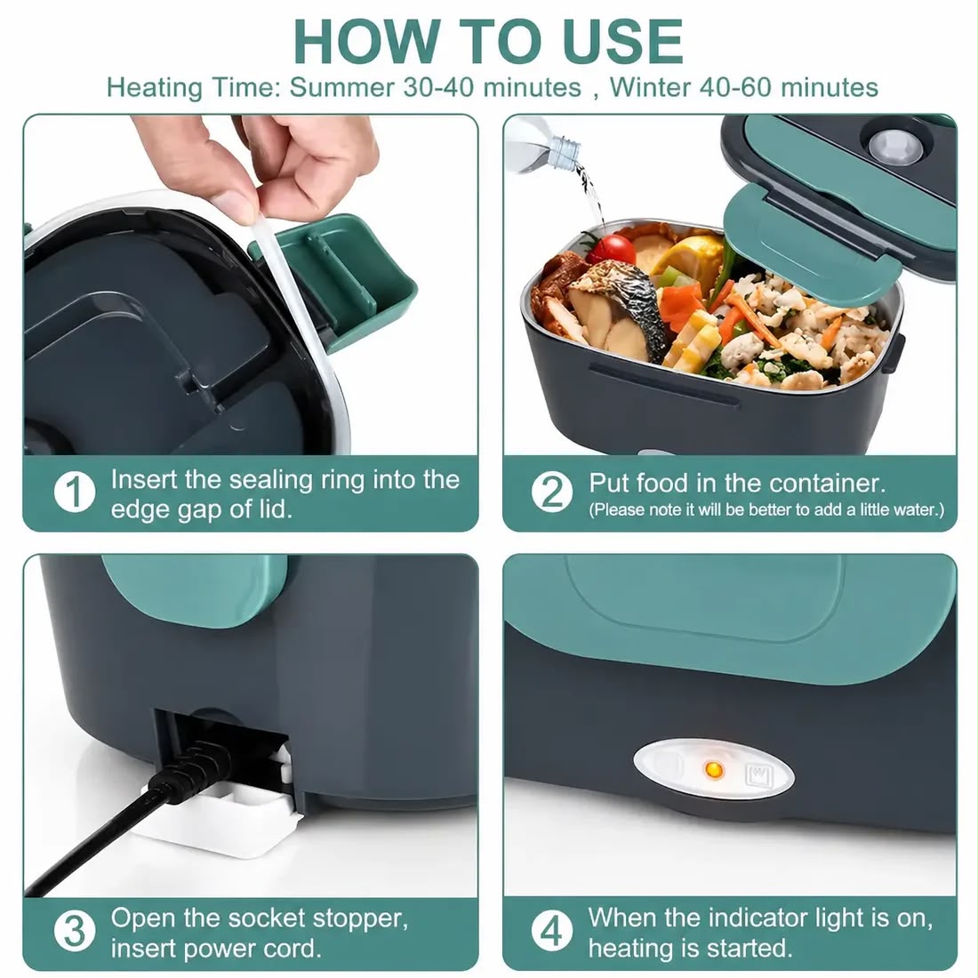 Electric lunch box for office and travel
