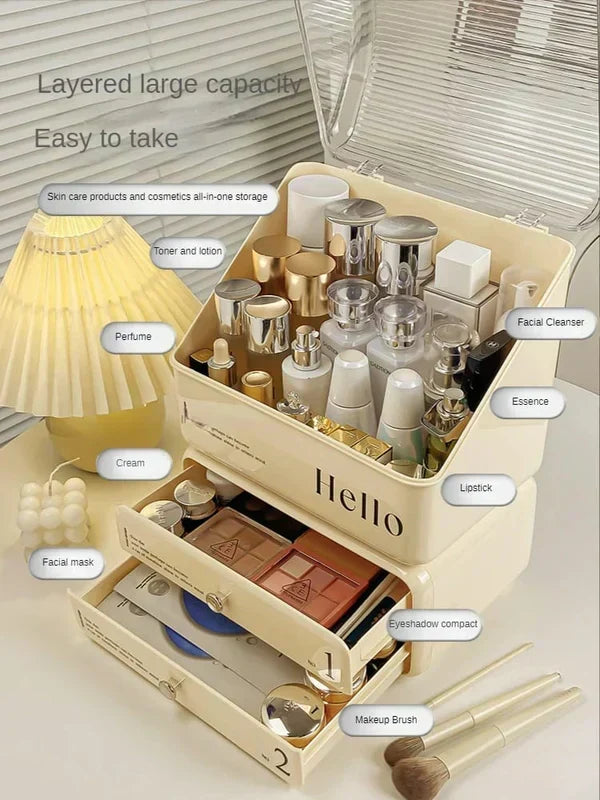 Stylish Cosmetic Organizer with Dual Shelves and Brush Holder - alternate view 4