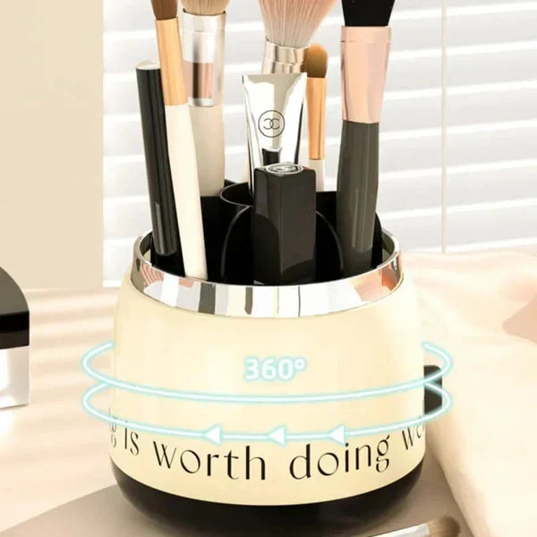 Stylish Cosmetic Organizer with Dual Shelves and Brush Holder - alternate view 5