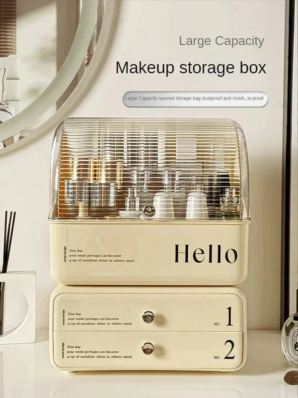 Stylish Cosmetic Organizer with Dual Shelves and Brush Holder - alternate view 6