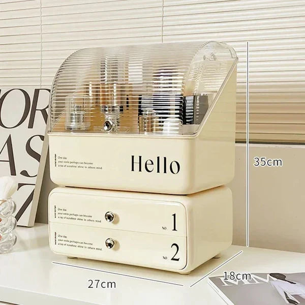 Stylish Cosmetic Organizer with Dual Shelves and Brush Holder - alternate view 7