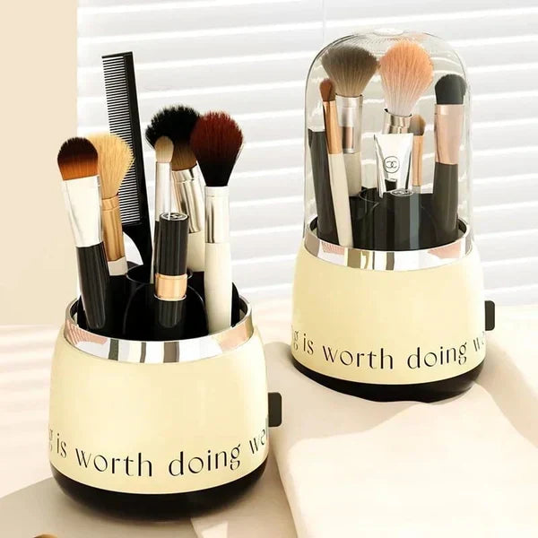 Stylish Cosmetic Organizer with Dual Shelves and Brush Holder - alternate view 9