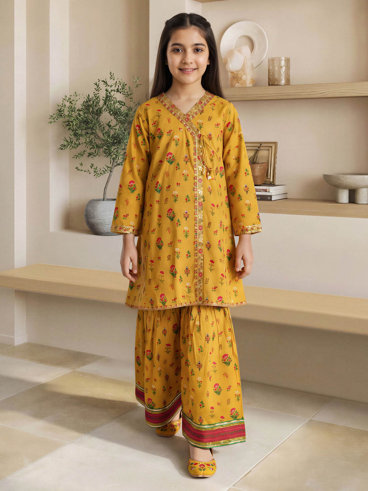 2 Piece Lawn Suit- Embroidered (Pret) – Yellow (F3796ST-374)