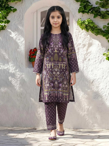 2 Piece Lawn Suit (Pret) – Purple (F3803ST-610)