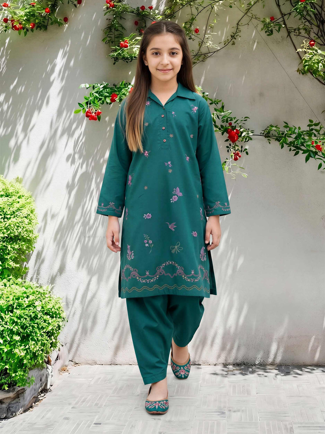 2 Piece Lawn Suit- Embroidered (Pret) – Teal (F3959ST-256)