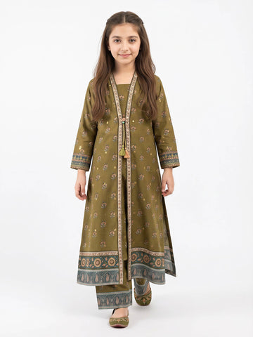 2 Piece Lawn Suit- Embroidered (Pret) – Olive (F3854ST-360)