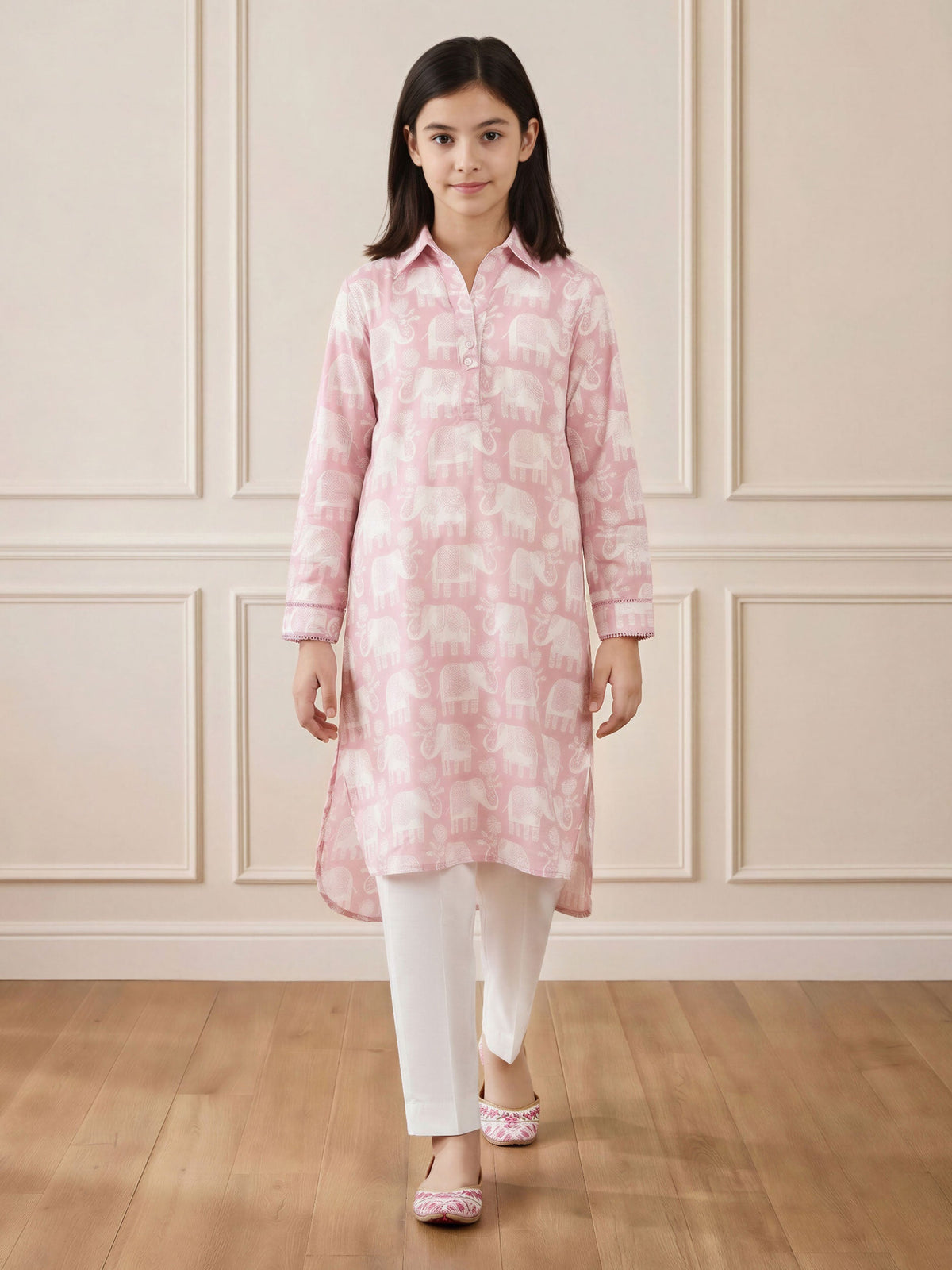 Lawn Texture Tunic (Pret) – Pink (F3809SH-489)