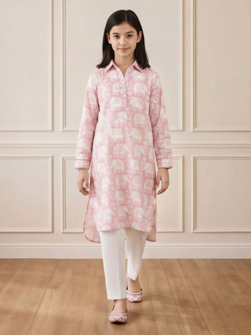 Lawn Texture Tunic (Pret) – Pink (F3809SH-489)