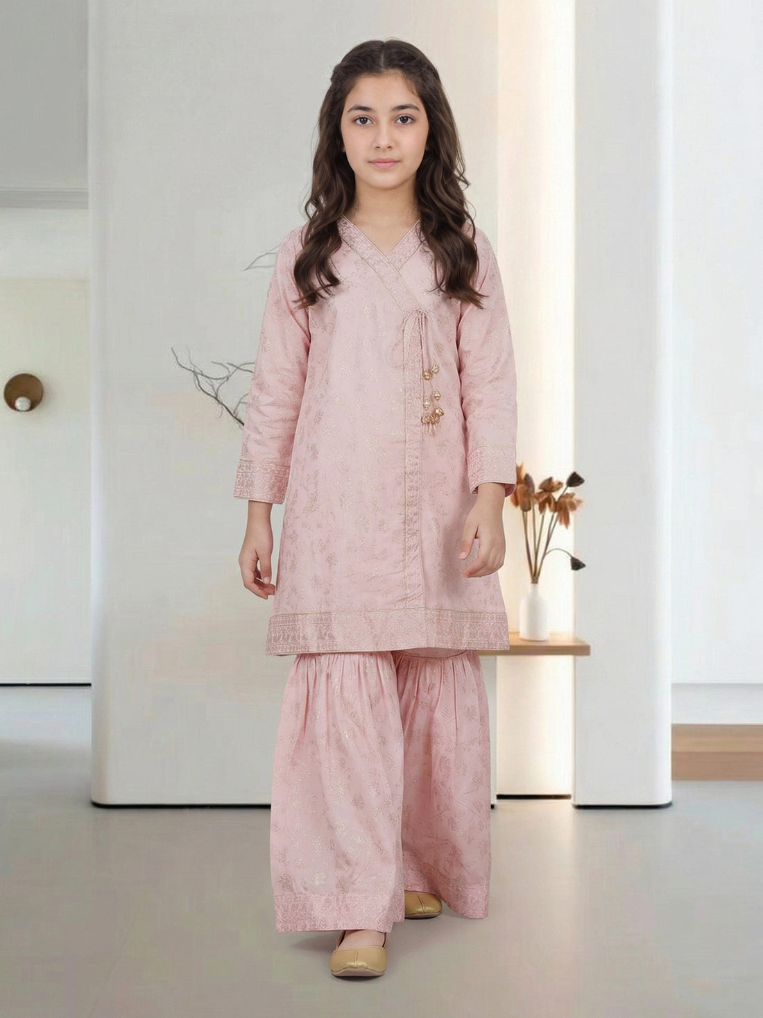 2 Piece Lawn Suit- Embroidered (Pret) – Pink (F3850ST-489)