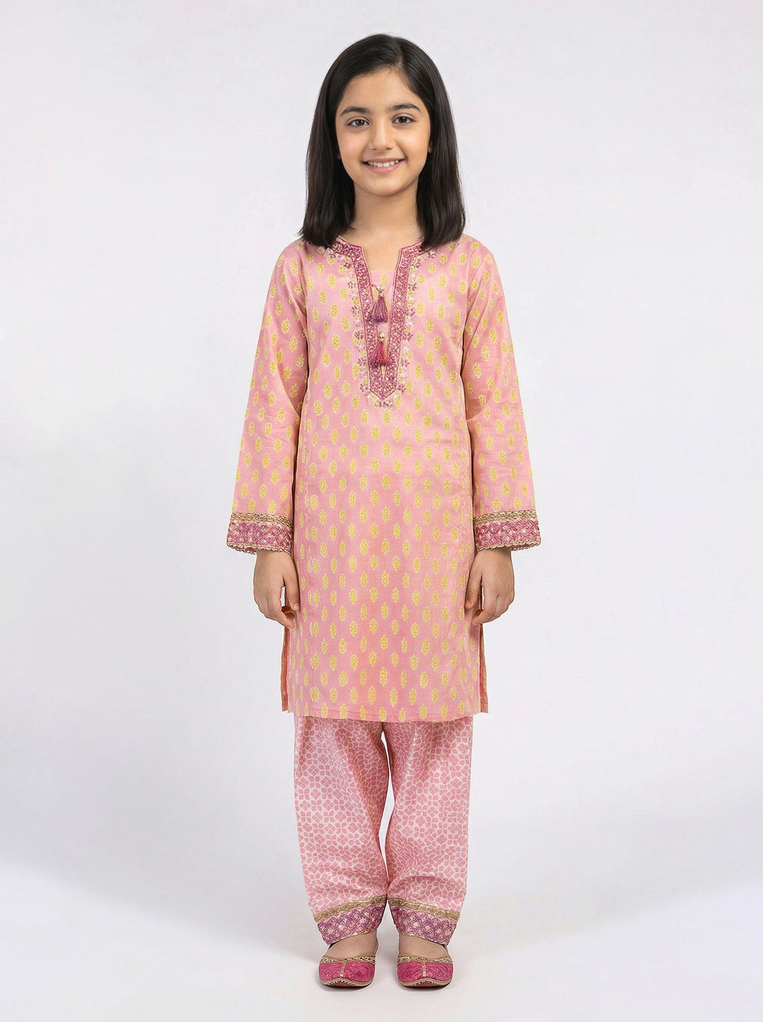 2 Piece Lawn Suit- Embroidered (Pret) – Pink (F3720ST-489)