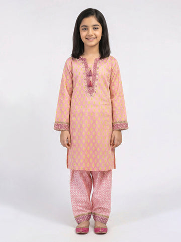 2 Piece Lawn Suit- Embroidered (Pret) – Pink (F3720ST-489)
