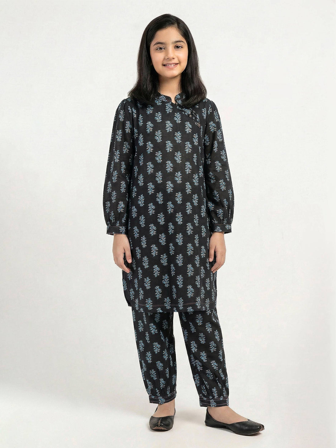 2 Piece Lawn Suit (Pret) – Black (A3107ST-034)