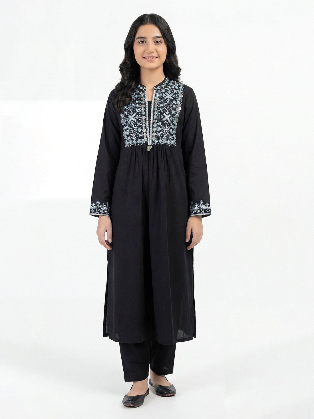 2 Piece Lawn Suit- Embroidered (Pret) – Black (F3567ST-034)
