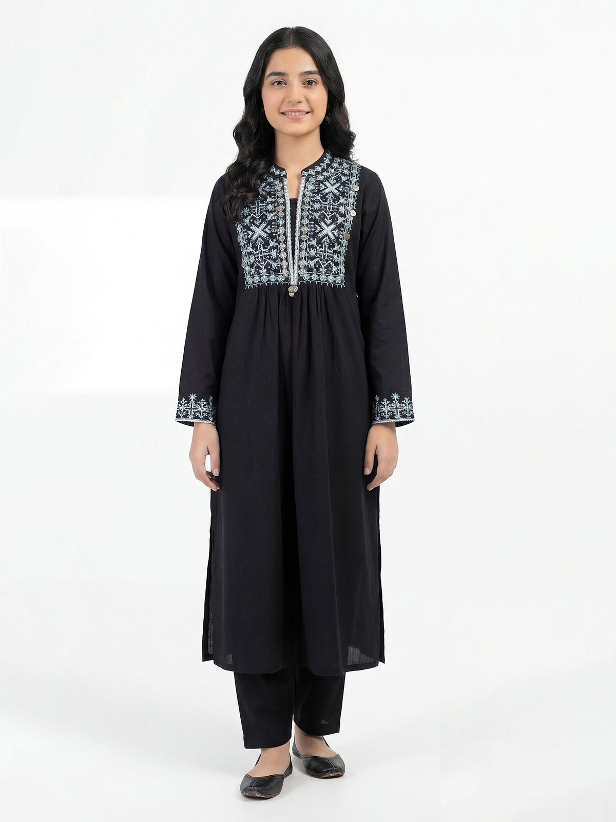 2 Piece Lawn Suit- Embroidered (Pret) – Black (F3567ST-034)