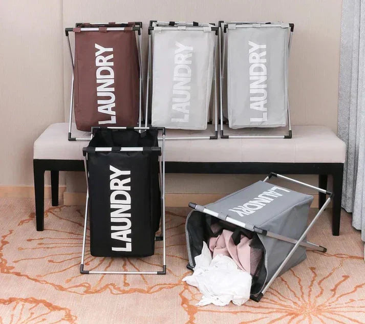 3-Section Fabric Laundry Sorter - alternate view 3