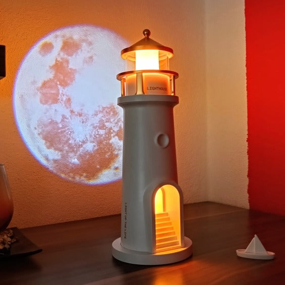 Lighthouse Moon Projector Night Lamp