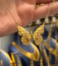 Butterfly pendant necklace view