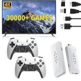 M22 Video Game Stick 4K 64G 30000+ Retro Games Dual Controllers | Supports 52 Emulators (PSP/N64/PS1/3D/Arcade) - alternate view 2