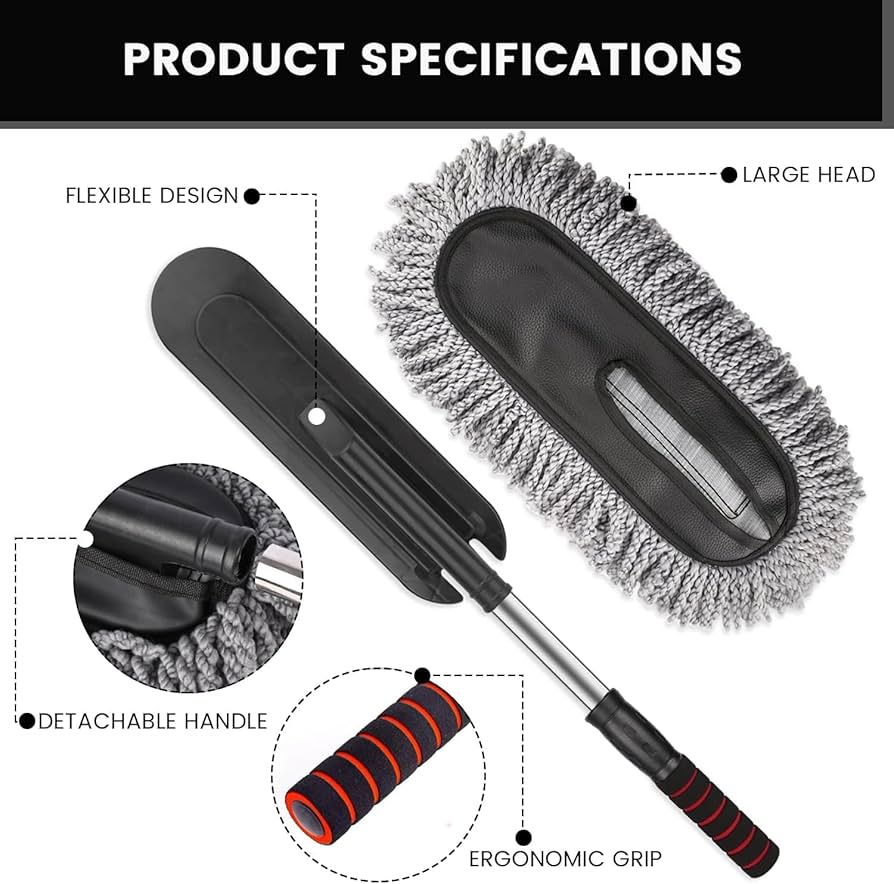 Microfiber Car Cleaning Duster – Telescopic Handle - alternate view 6