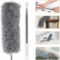 Flexible microfiber duster for hard-to-reach areas