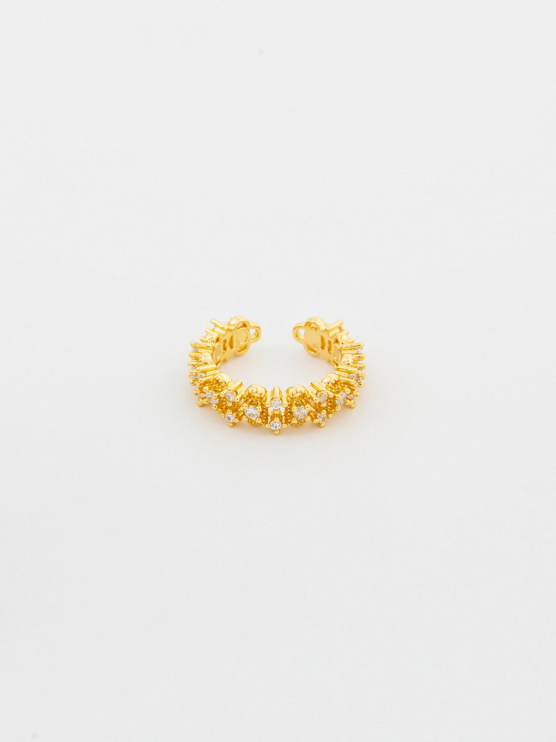 Open Crystal Ring - Golden