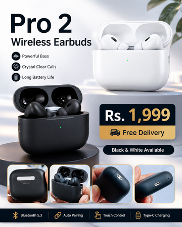 AirPods Pro 2 Style TWS Wireless Earbuds with Free Cover