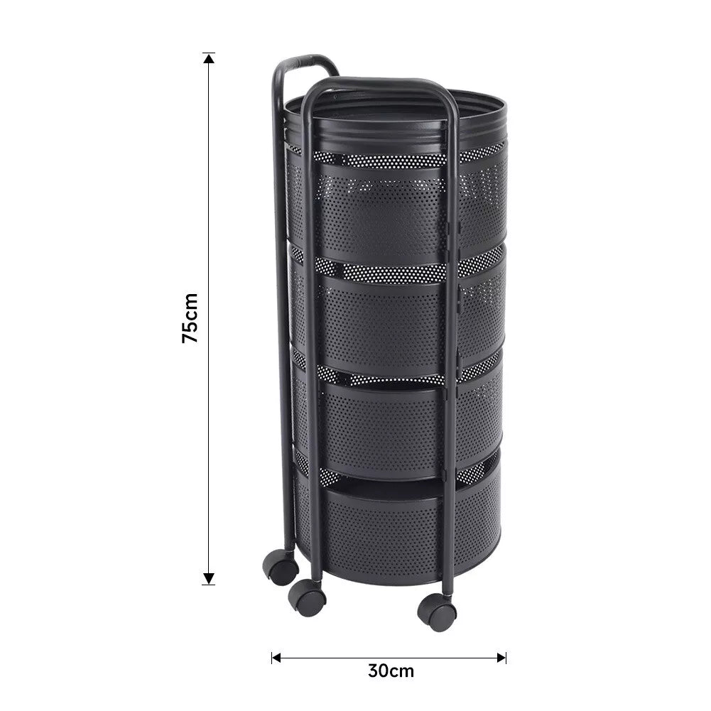 Rotating Storage Organizer Rack on Wheels (With Handle) - alternate view 2