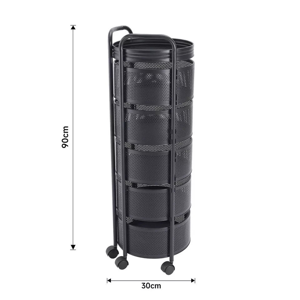 Rotating Storage Organizer Rack on Wheels (With Handle) - alternate view 4