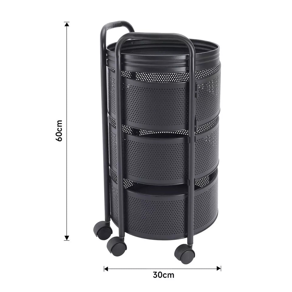 Rotating Storage Organizer Rack on Wheels (With Handle) - alternate view 6