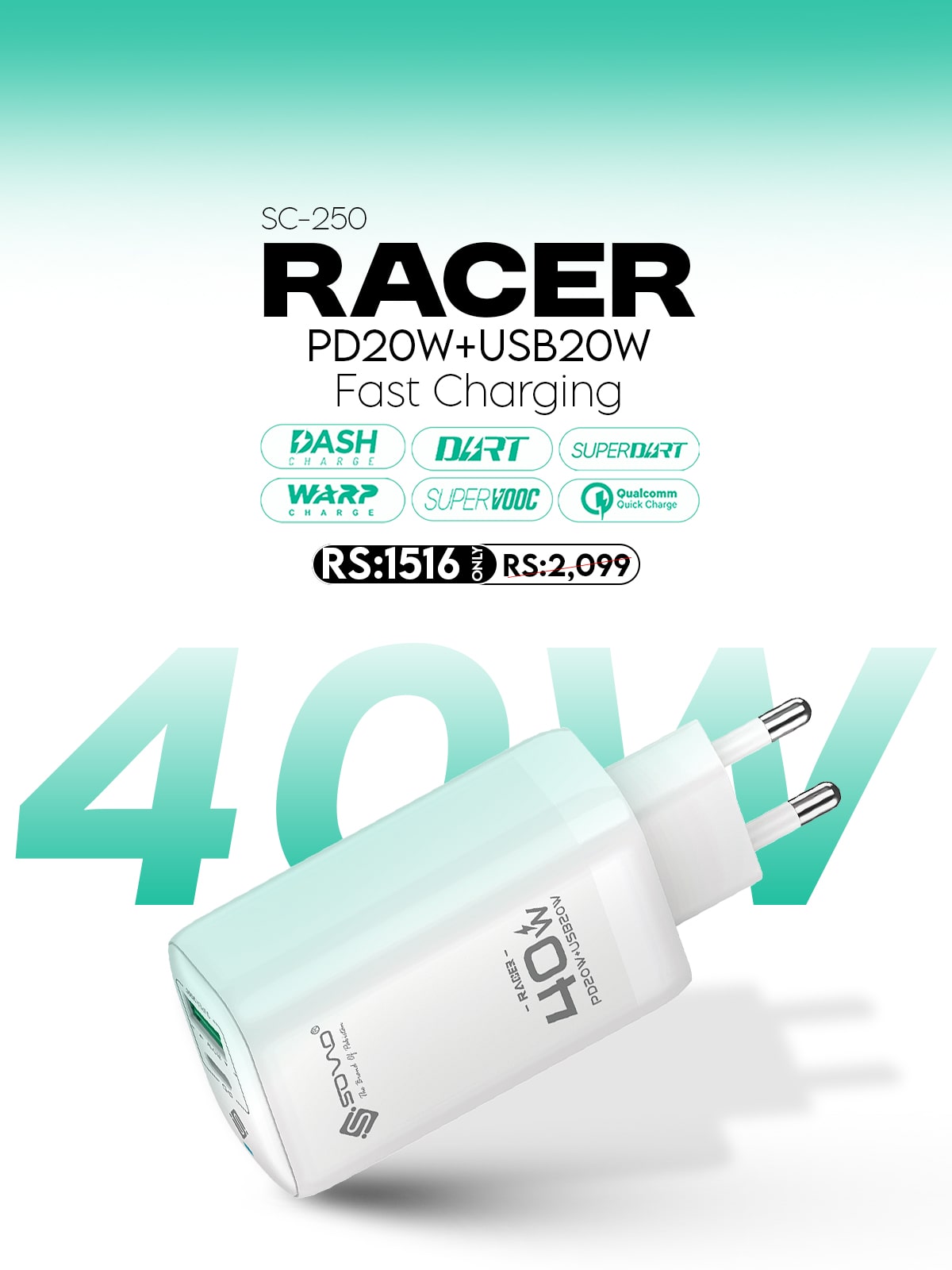 SG-250 Racer Charger features