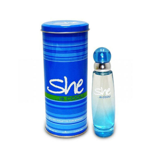 She Is Cool 50ml women's perfume blue gradient bottle