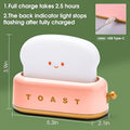 Smiley toaster night lamp with USB cable and manual