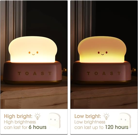 Smiley toaster night lamp for bedroom table decor