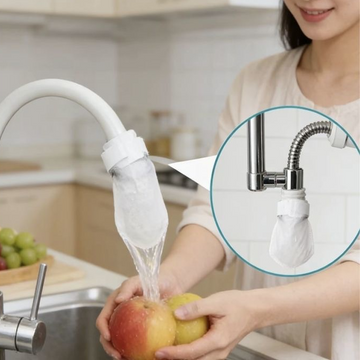 360-degree kitchen tap filter for visible rust and sediment