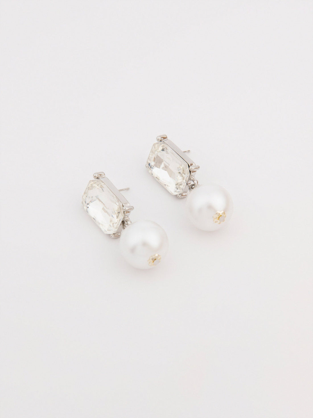 Pearl Drop Earrings - Silver