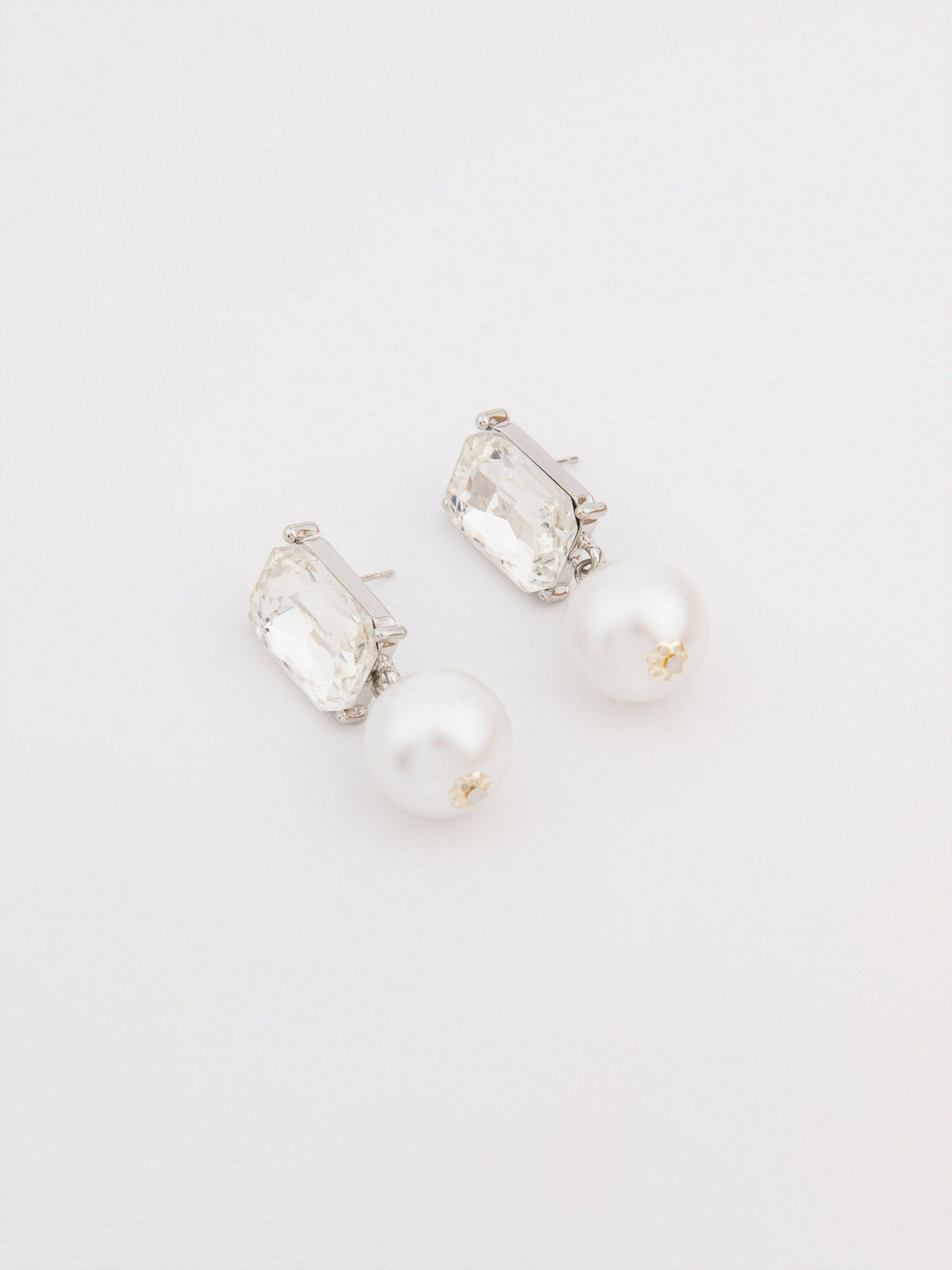 Pearl Drop Earrings - Silver