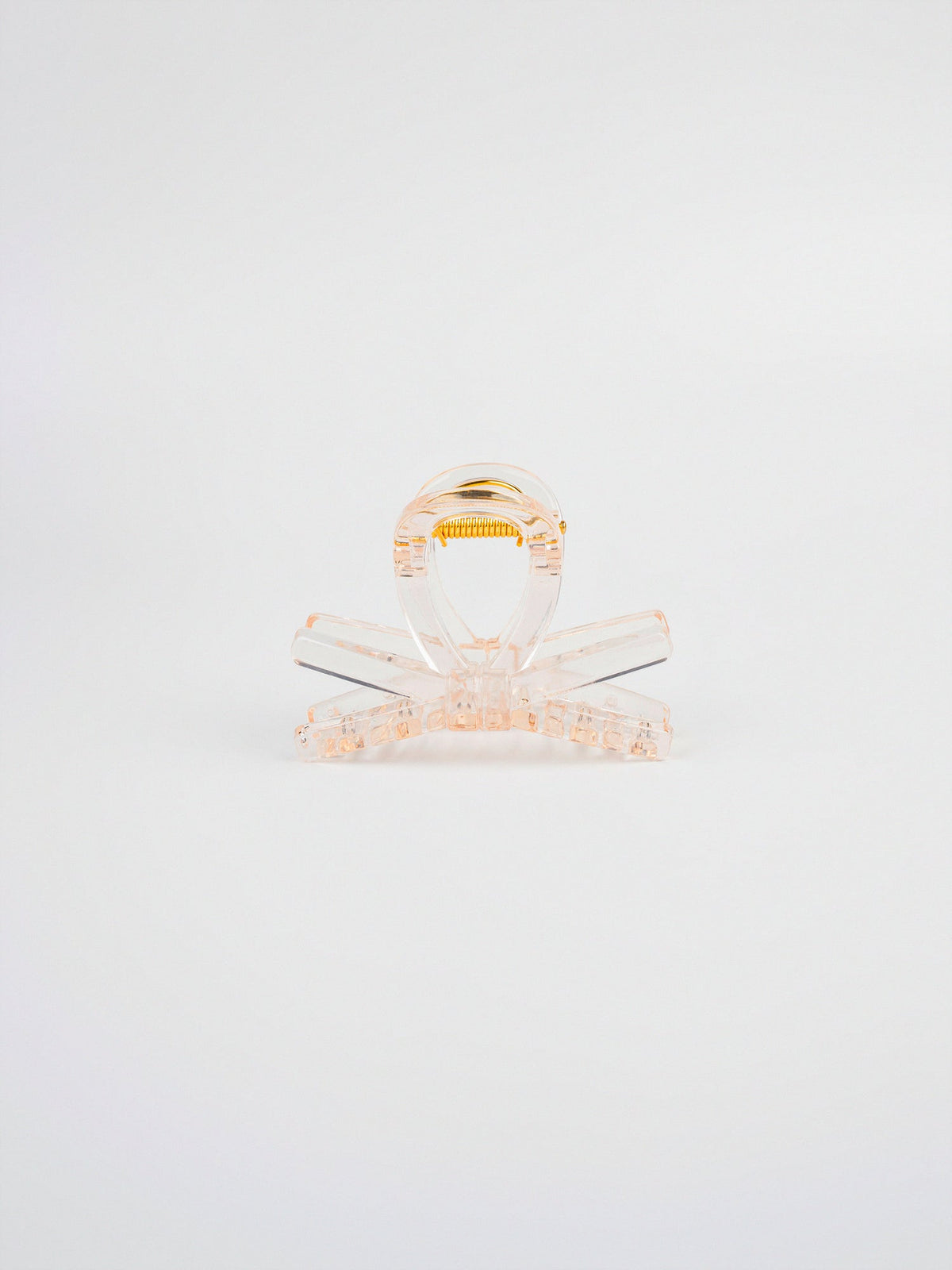 X-Shape Interlock Hair Claw - White