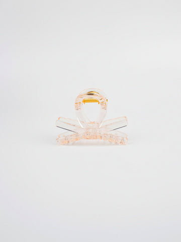 X-Shape Interlock Hair Claw - White